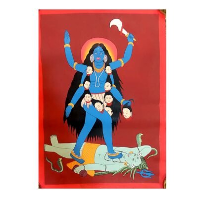 Kali Thangka – Vibrant Hindu Goddess Artwork