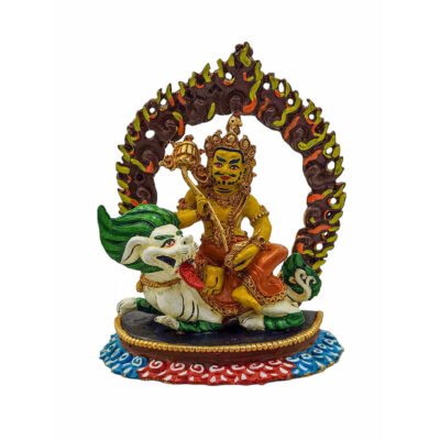 Jambhala: Namtose Buddhist Miniature Statue, High Quality, Traditional Color Finishing