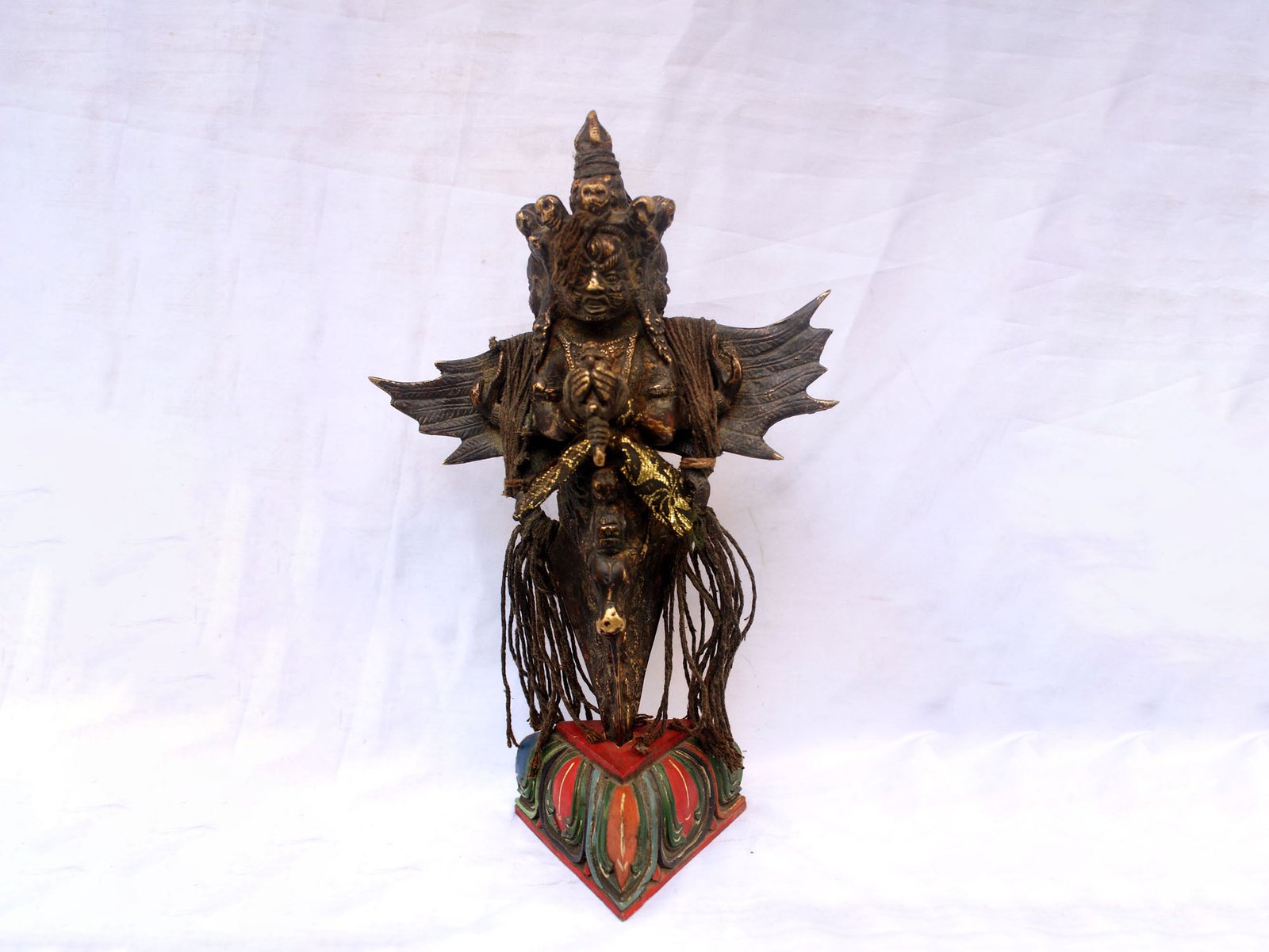 Vajrakilaya (Dorje Phurba) Buddhist Handmade Statue – Heruka Form in Brass
