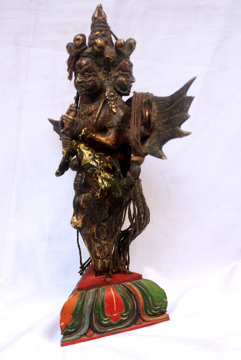 Vajrakilaya (Dorje Phurba) Buddhist Handmade Statue – Heruka Form in Brass - Image 3