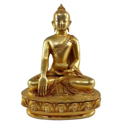 Buddhist Statue of Shakyamuni Buddha, Full Gold Plated