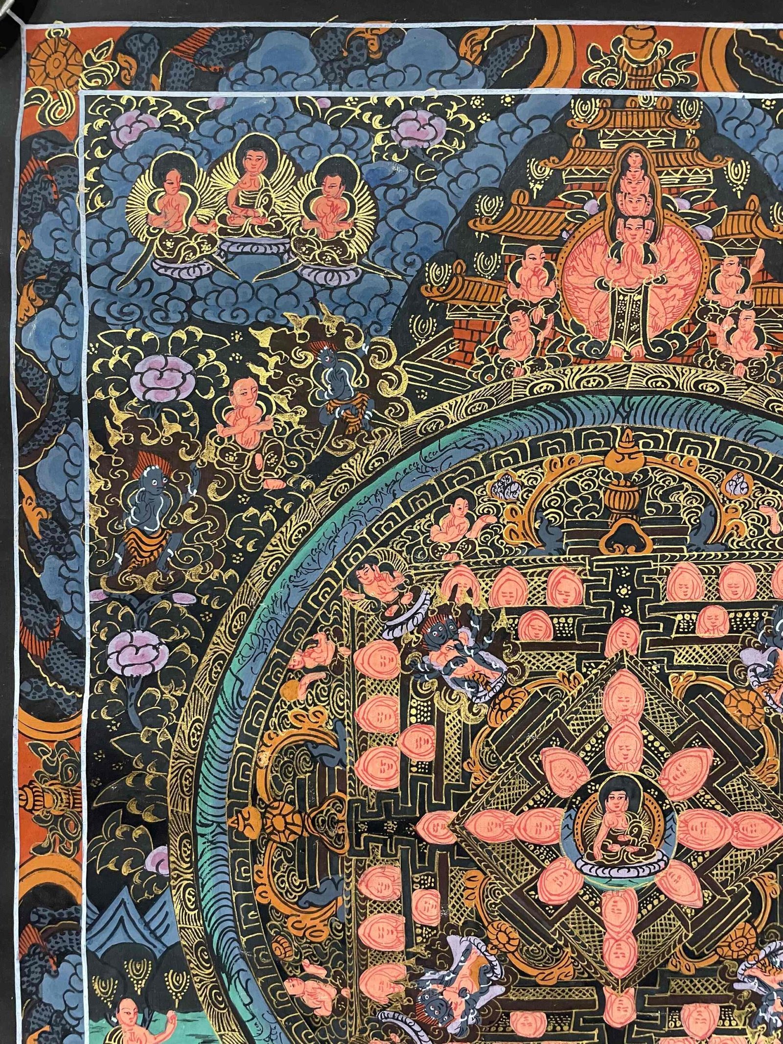 Buddhist Handmade Thangka Painting – Mandala (Hand-Painted) - Image 2