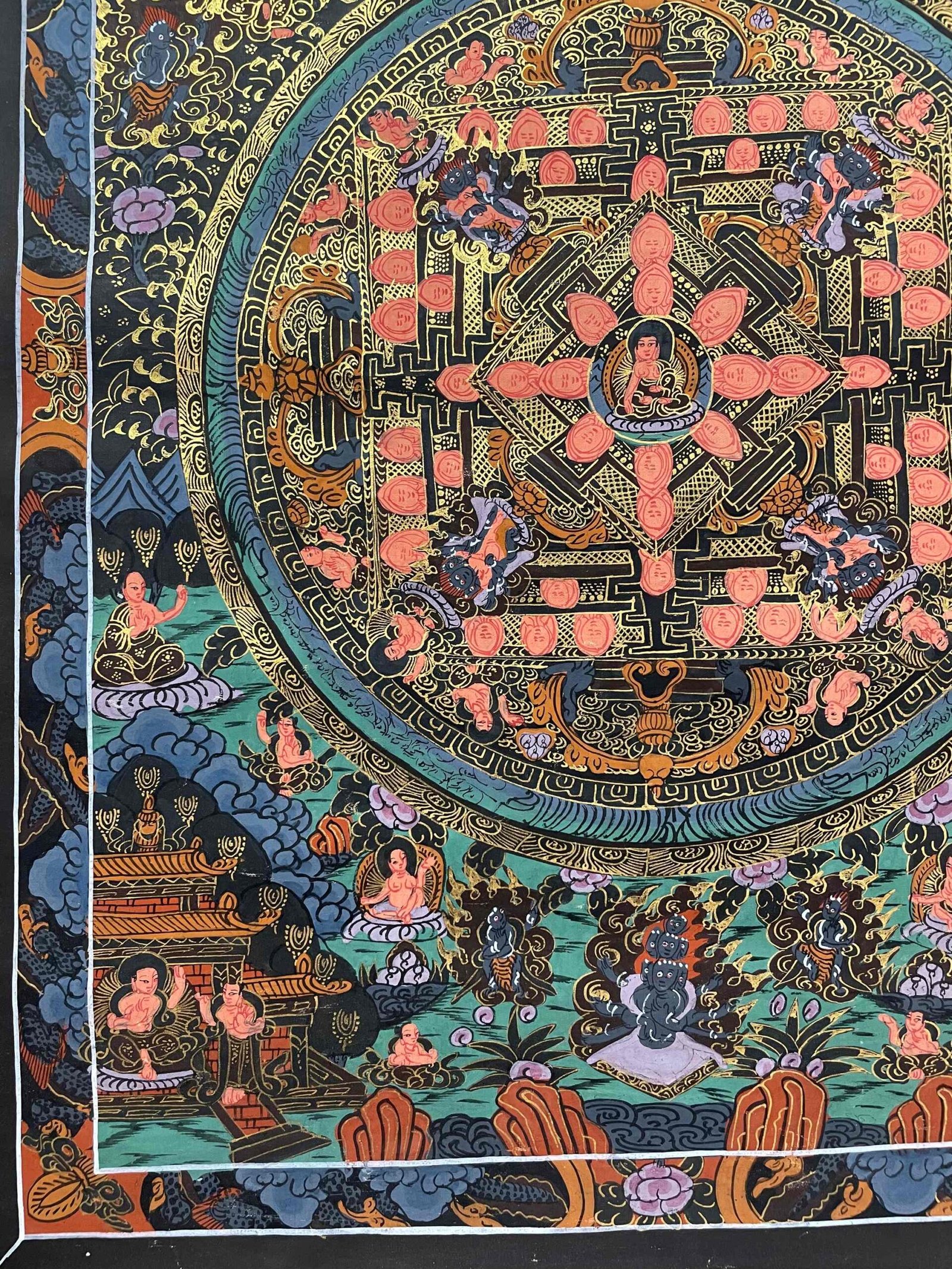 Buddhist Handmade Thangka Painting – Mandala (Hand-Painted) - Image 5