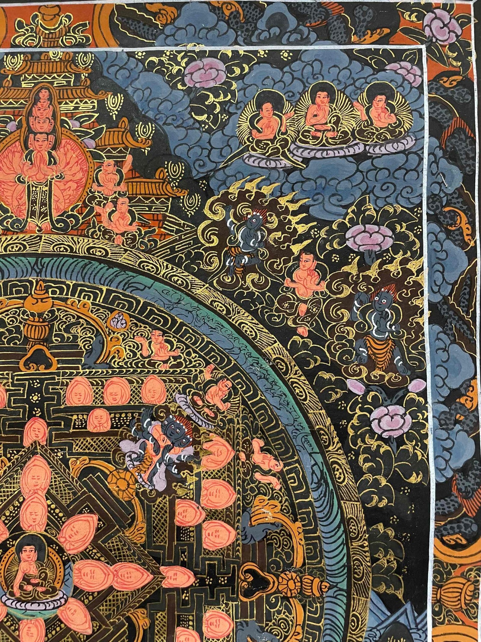 Buddhist Handmade Thangka Painting – Mandala (Hand-Painted) - Image 3