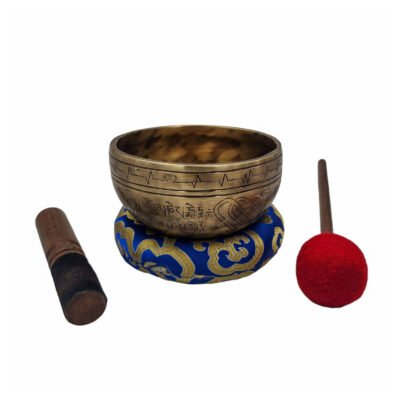 Jambati Singing Bowl – Hand Beaten, Antique Finish, Jhumkabati Style