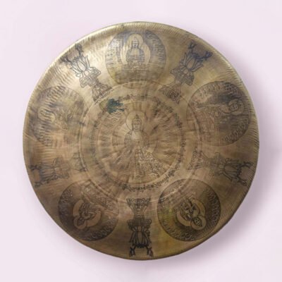 Handmade Chau Gong – Bronze Tam-Tam Gong with Pancha Buddha Etching