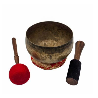 Kopre Singing Bowl | Buddhist Hand-Beaten Antique Finish | Seven-Metal Alloy | 17cm