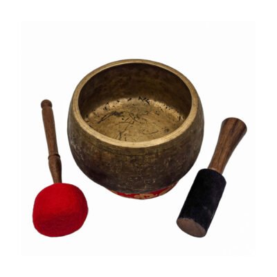 Mani Singing Bowl | Hand-Beaten | Antique Finish | Optional Accessories