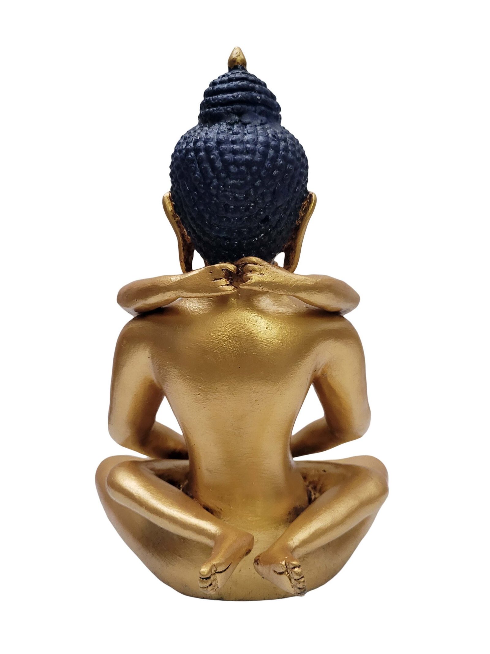 Samantabhadra Statue | Handmade Copper | Gold-Painted Face - Image 5