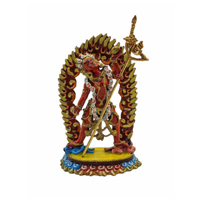 Vajrayogini Statue | Buddhist Miniature | Traditional Color Finishing | Hand-Painted Face | Copper Sculpture
