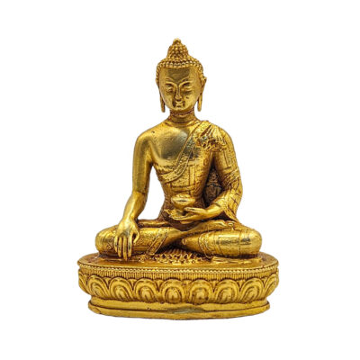 Shakyamuni Buddha Statue – Full Gold Plated, Ceramic Molding