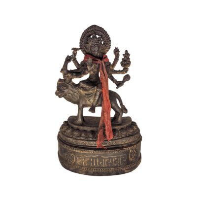 Durga – Buddhist Statue, Antique Chocolate Oxidized Finish