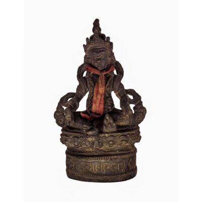 Yellow Jambhala – Buddhist Statue, Antique Chocolate Oxidized Finish